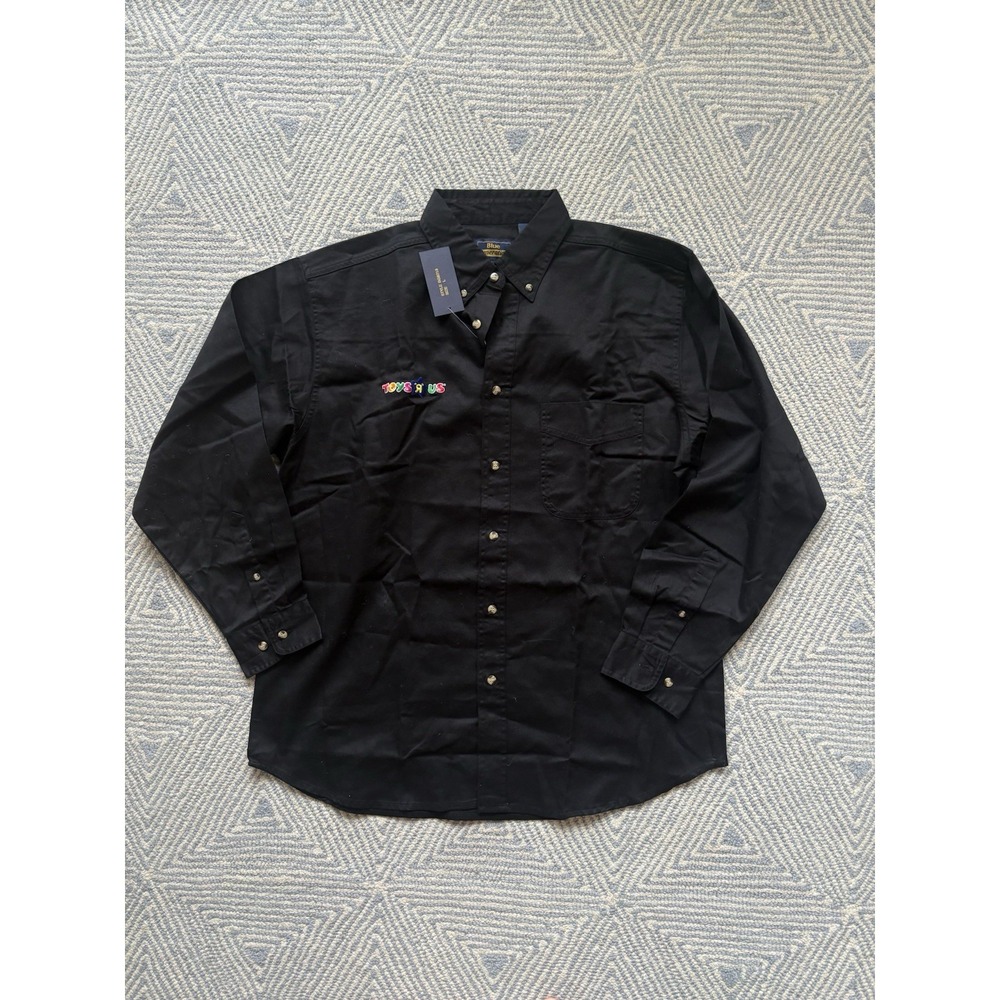 Toys R Us Blue‎ Generation Long Sleeve Button Shirt - NWT- Black - Large